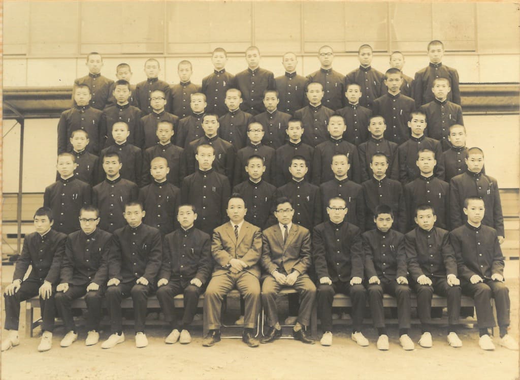 昭和40年代？：男子生徒の集合写真